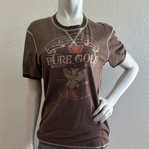 Y2K Guess Brown Graphic Tee